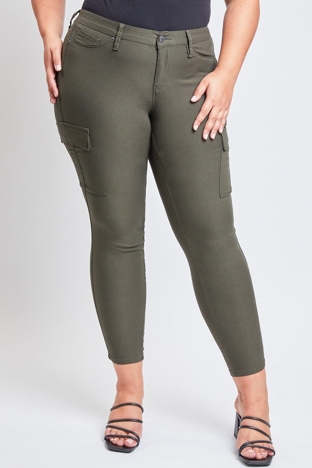 Pantalones cargo pitillo hiperelásticos Plus para mujer