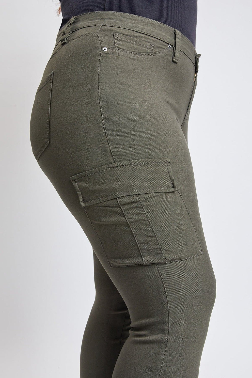 Pantalones cargo pitillo hiperelásticos Plus para mujer