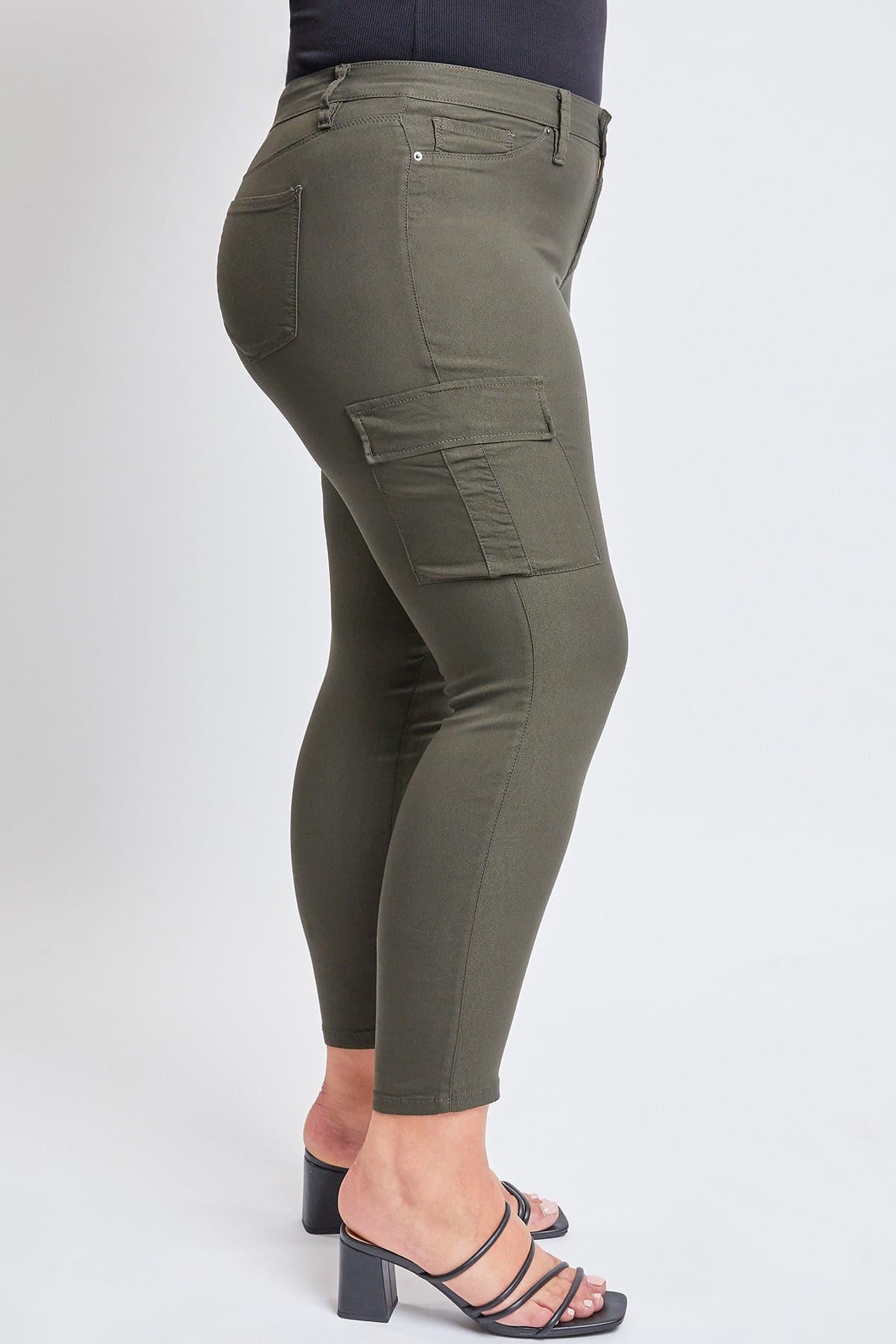 Pantalones cargo pitillo hiperelásticos Plus para mujer