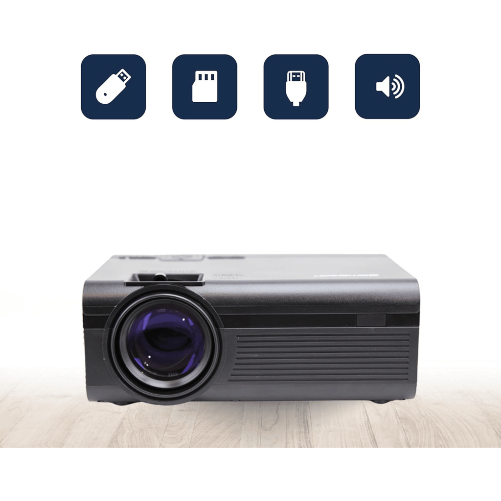 Proyector LCD de cine en casa Emerson de 150" con altavoz integrado