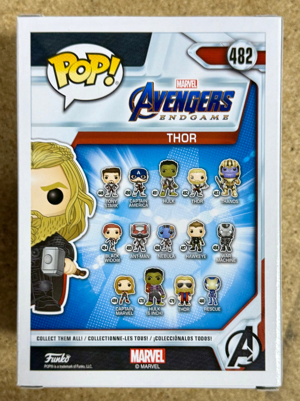 Funko Pop! Marvel Thor #482 Avengers Endgame 2019 Exclusivo de la Bóveda