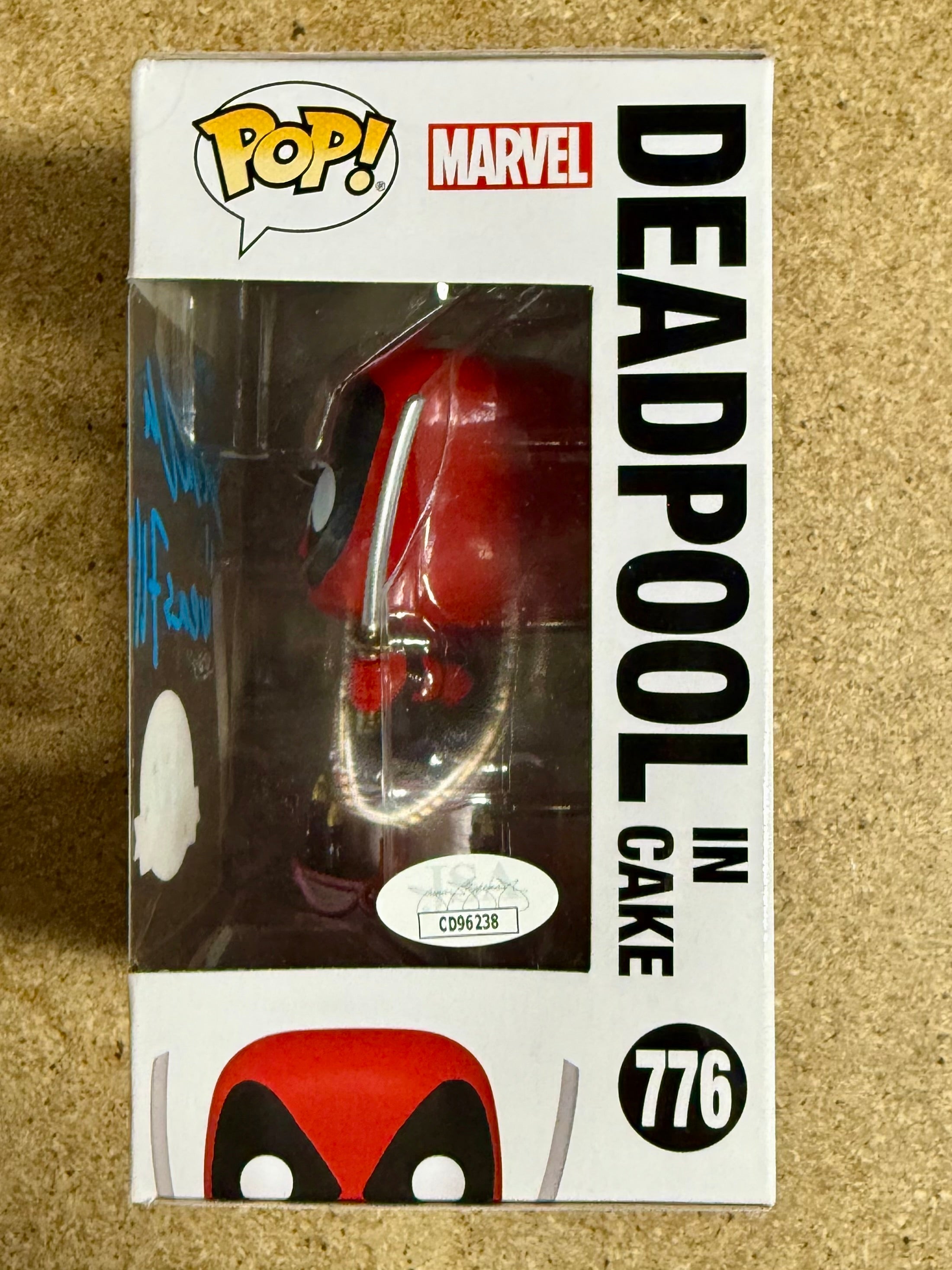 TJ Miller “Weasel” Funko Pop de Deadpool metálico autografiado #776 Exclusivo con COA de JSA