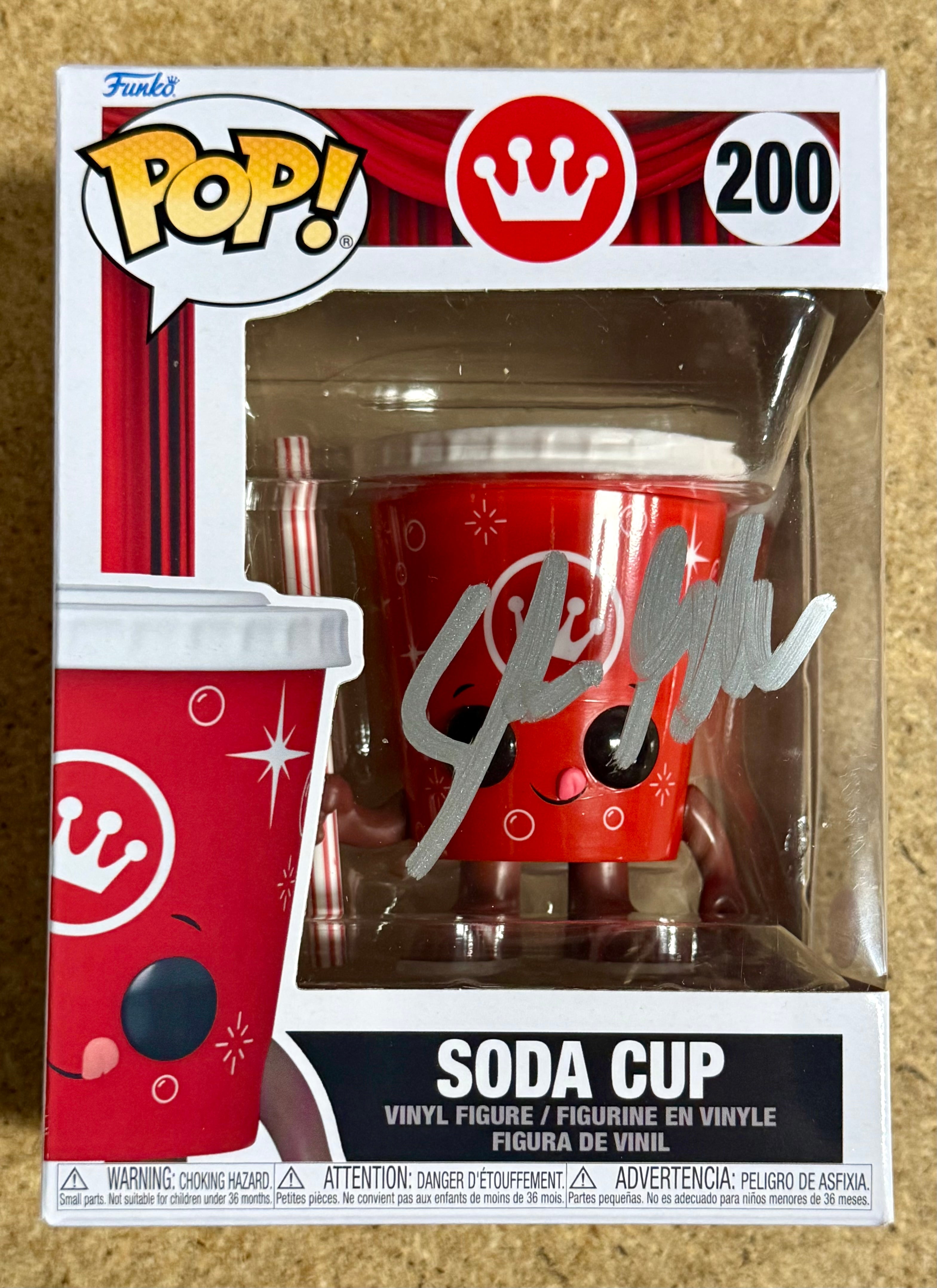 Vaso de Refresco de Cine de Shane Gillis Autografiado Funko Pop! #200 Con COA de JSA