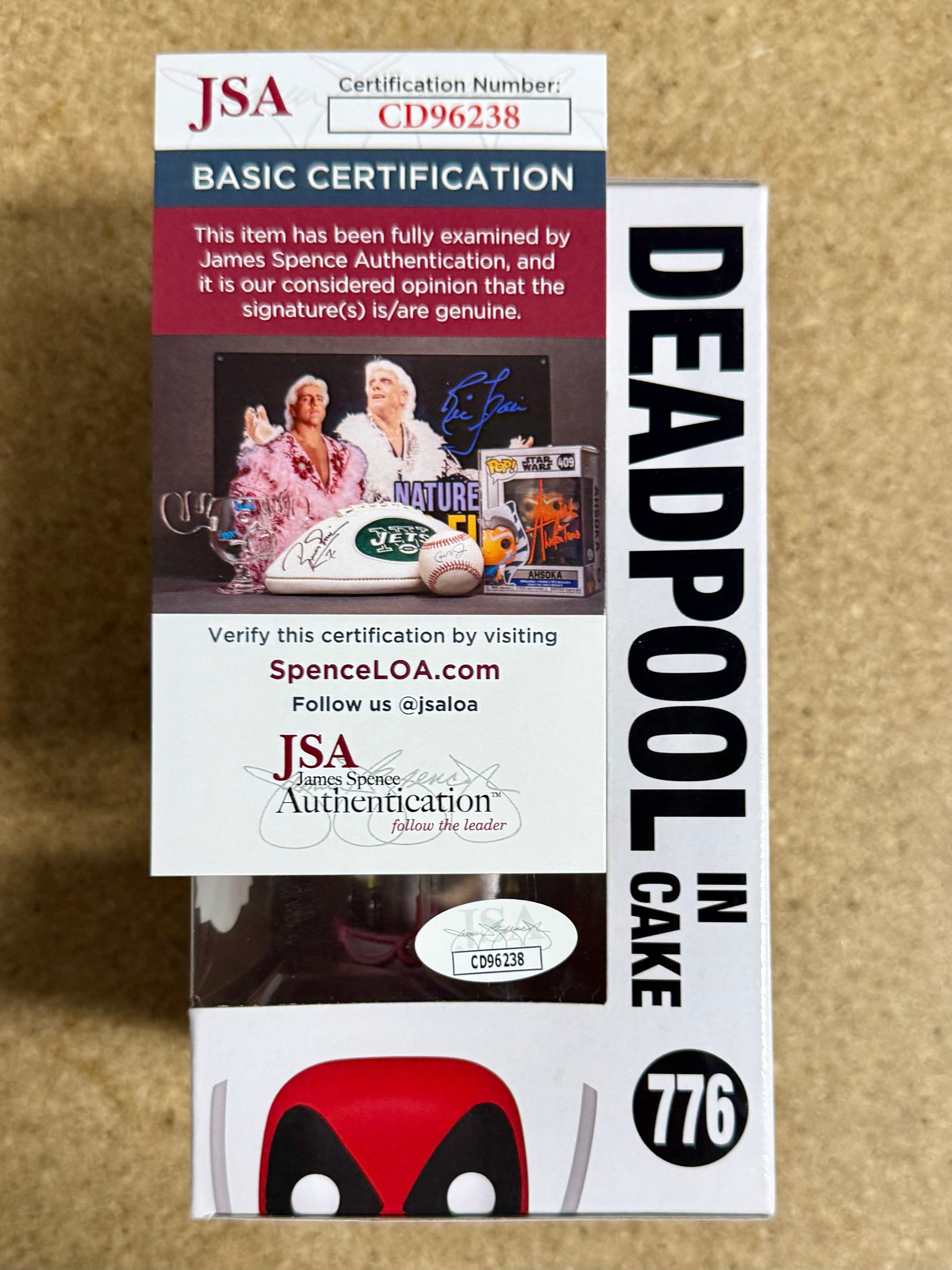 TJ Miller “Weasel” Funko Pop de Deadpool metálico autografiado #776 Exclusivo con COA de JSA
