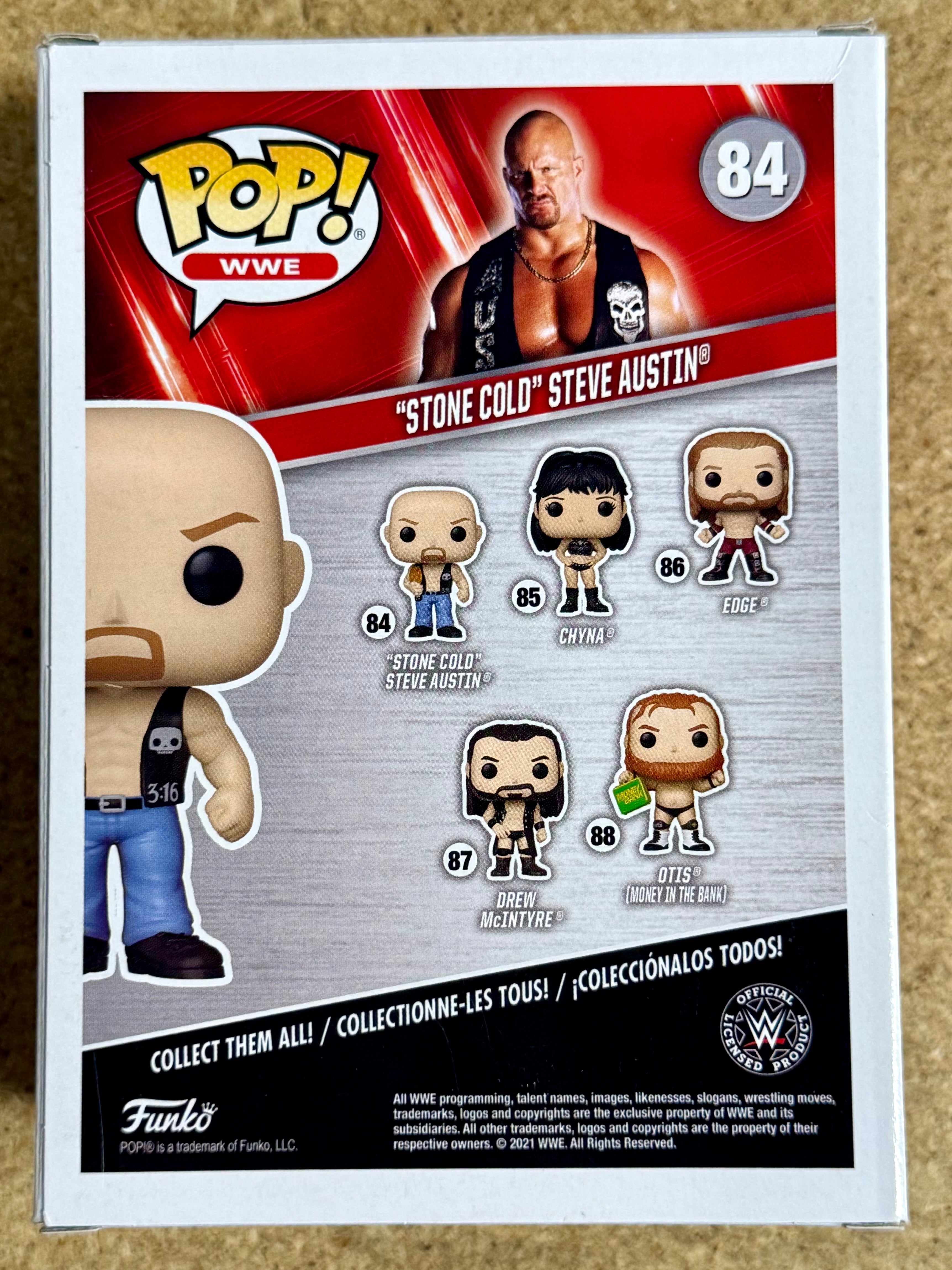 ¡Funko Pop! WWE Stone Cold Steve Austin con cinturón Smoking Skull #84 Stunner 2021
