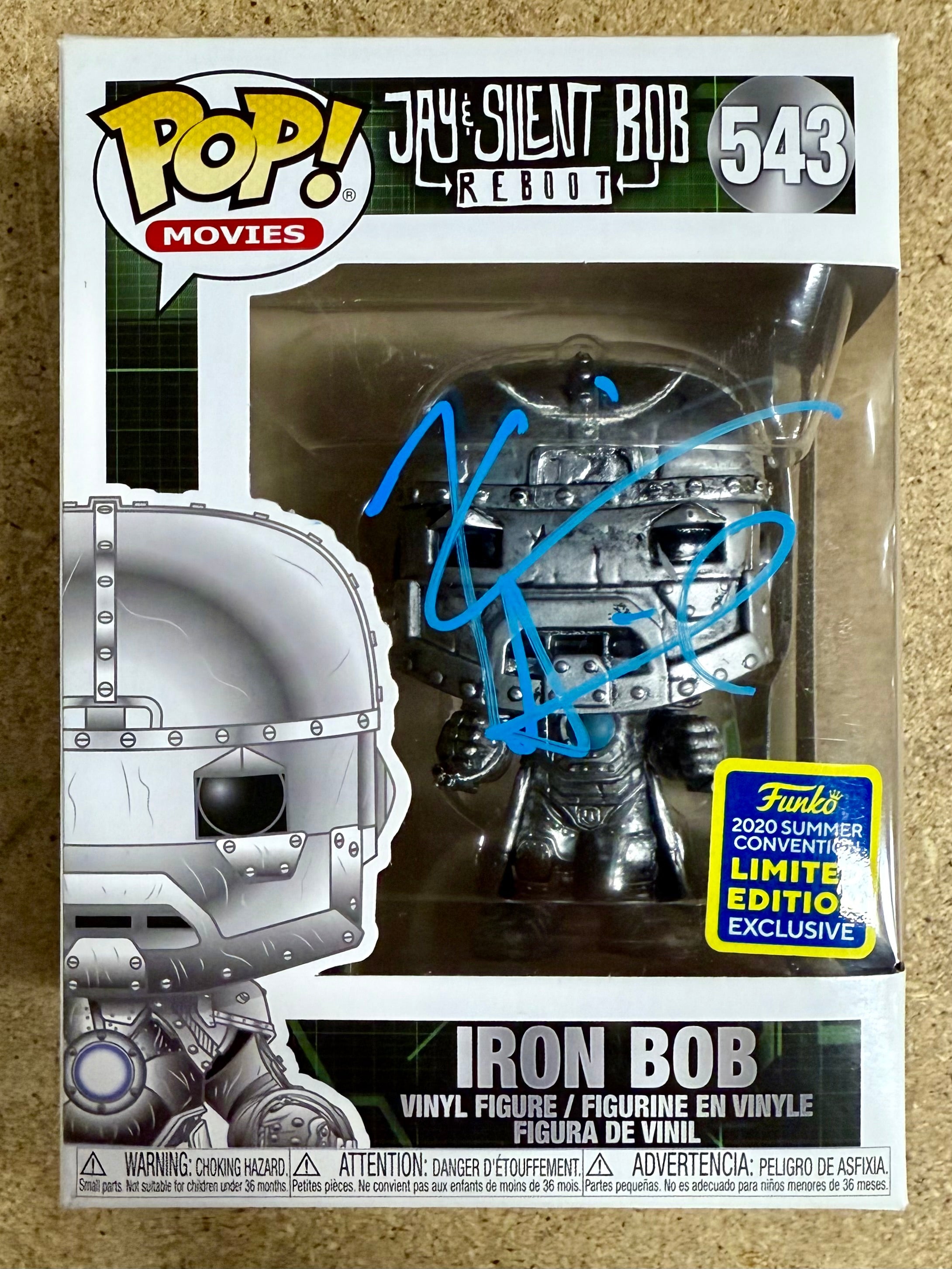 Funko Pop! Iron Bob firmado por Kevin Smith #543 Jay Y Silent Bob Reboot Exclusivo SDCC 2020 con certificado de autenticidad JSA