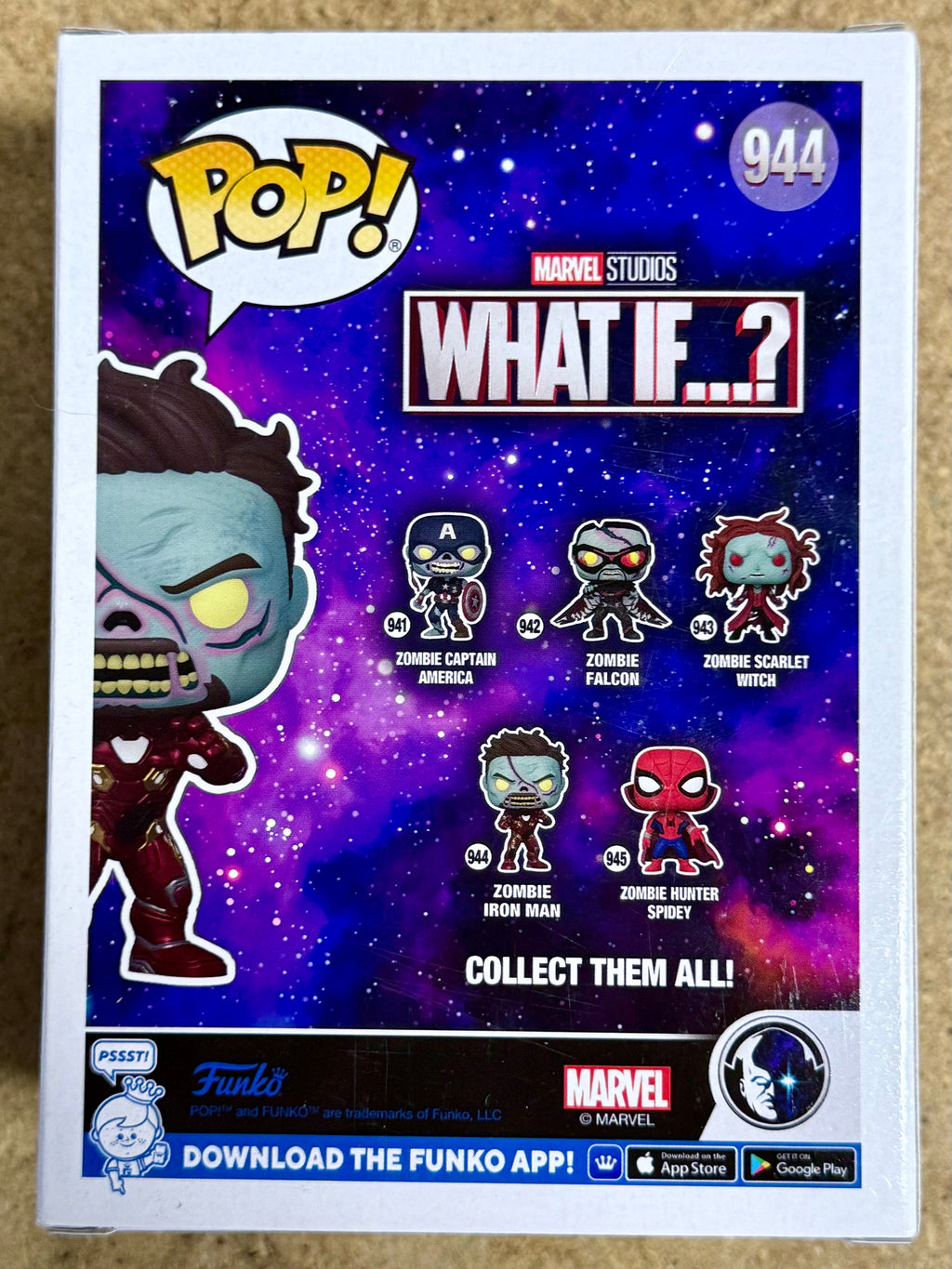Funko Pop! Marvel Zombie Iron Man #944 Marvel Studios Disney + ¿Qué Pasaría Si? 2021