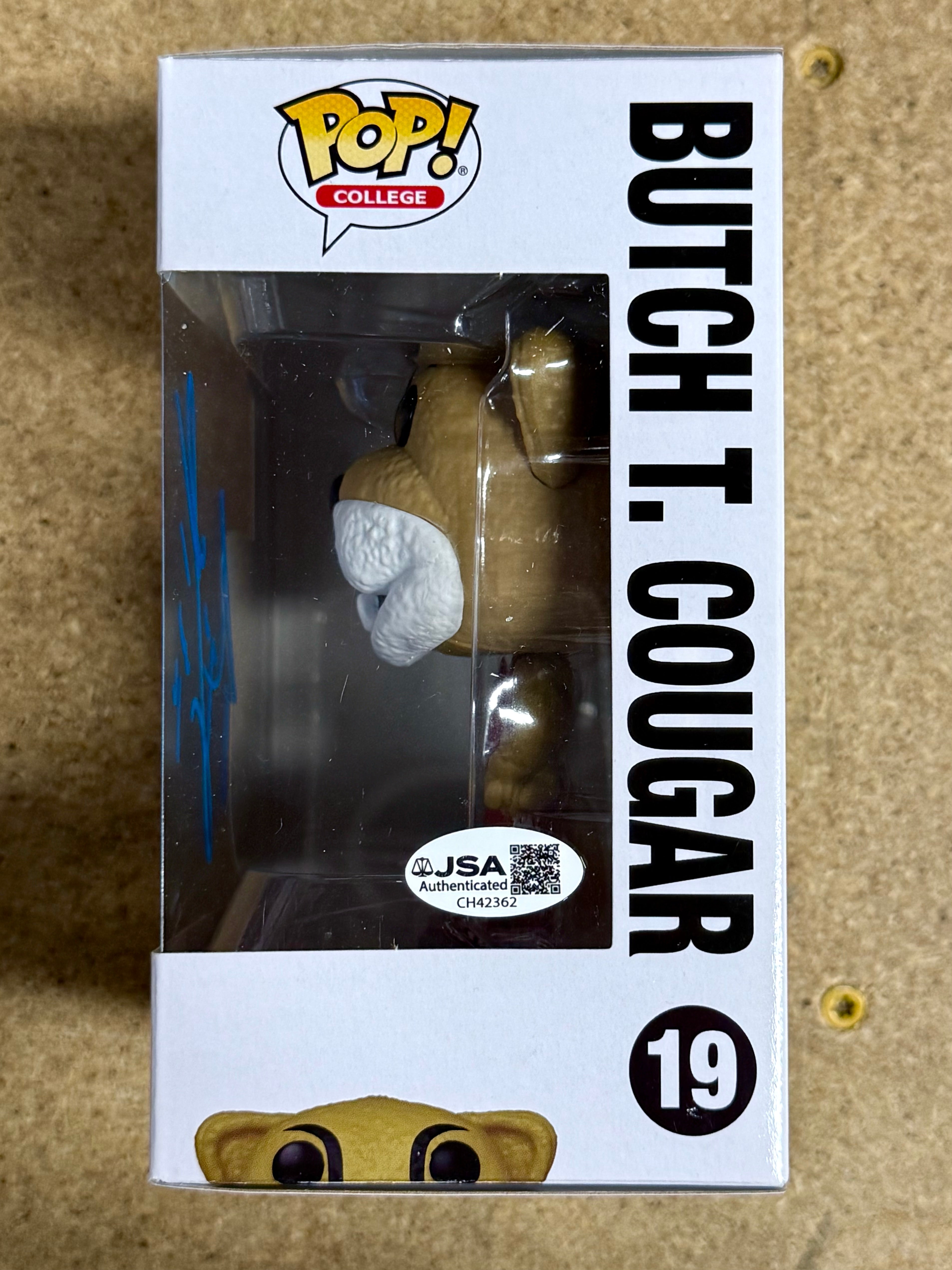 Ryan Leaf autografió NCAA Butch Cougar #19 WSU Washington State Funko Pop con COA de JSA
