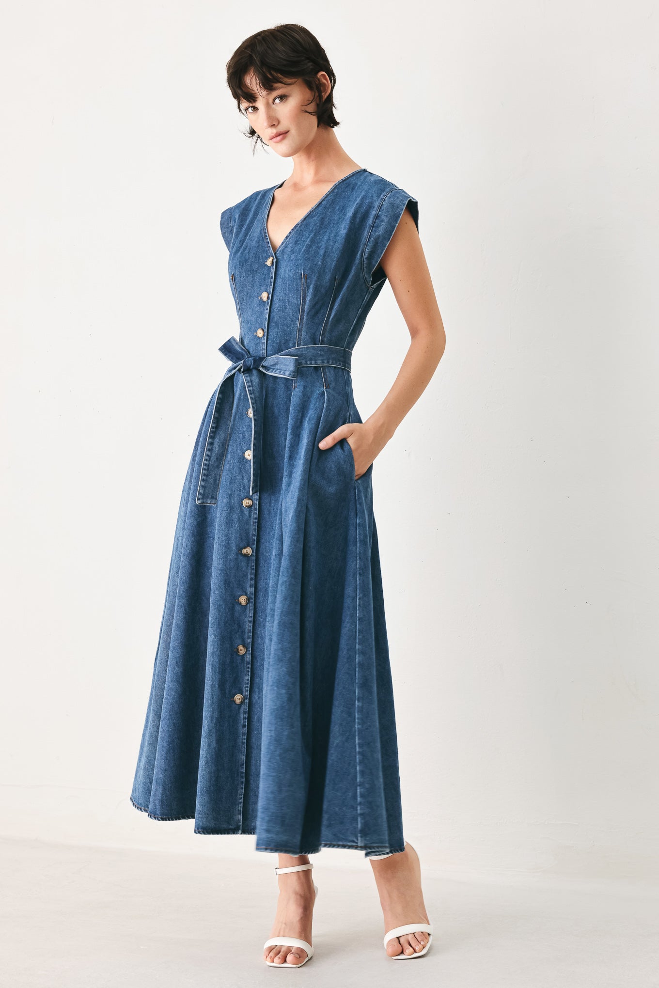 DAYDREAM DENIM MIDI DRESS