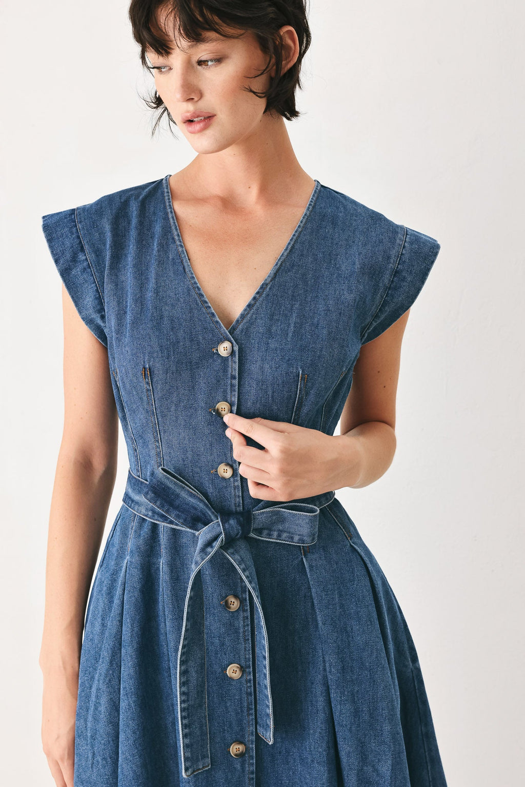 DAYDREAM DENIM MIDI DRESS