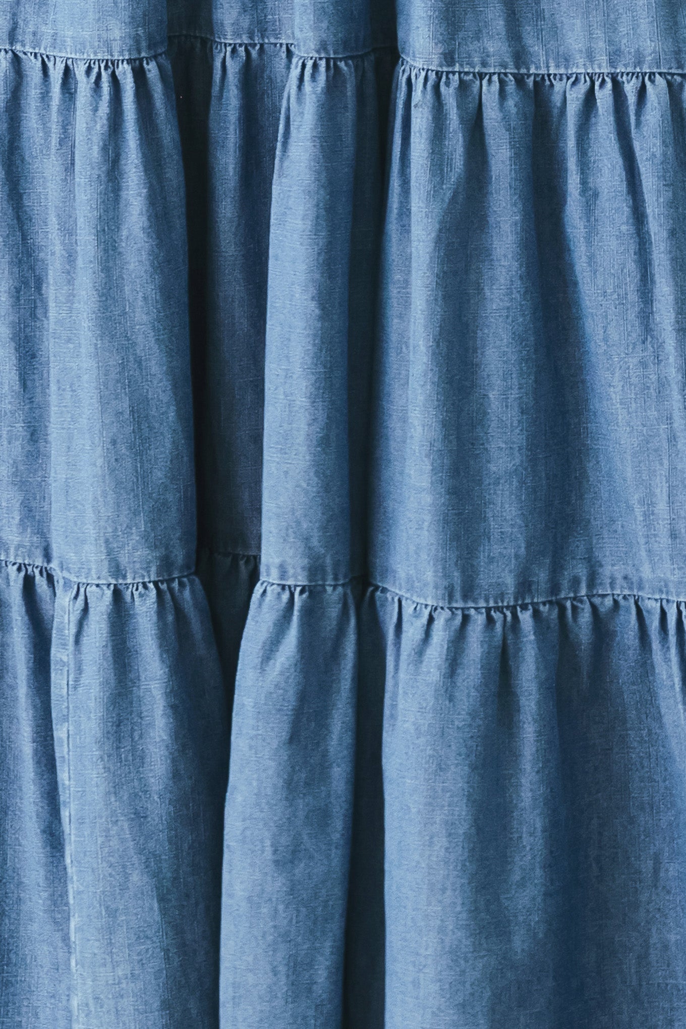 OCEAN SKY DENIM MIDI DRESS
