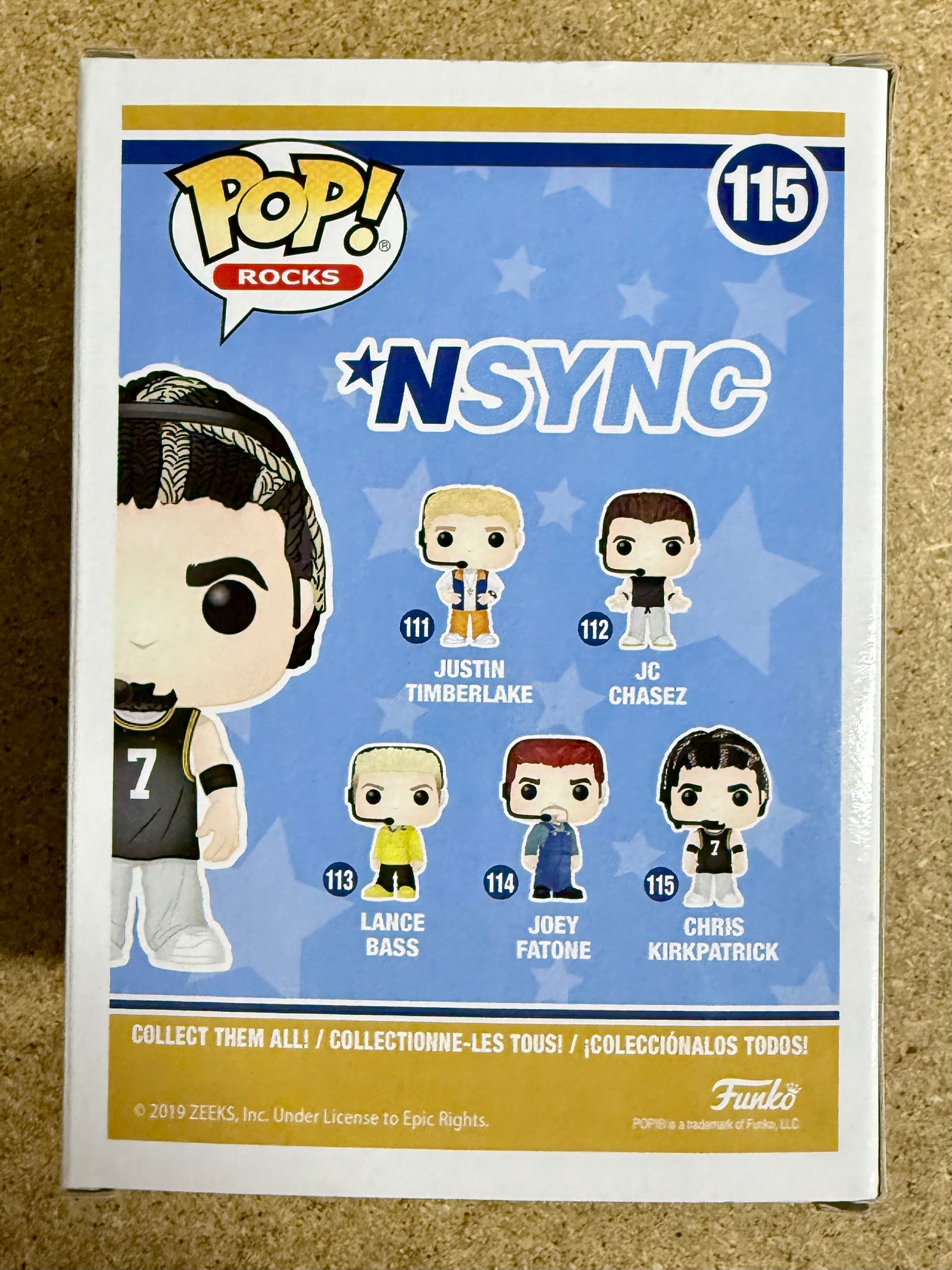 Chris Kirkpatrick Signed Nsync Funko Pop! #115 Vaulted 2019 With JSA COA
