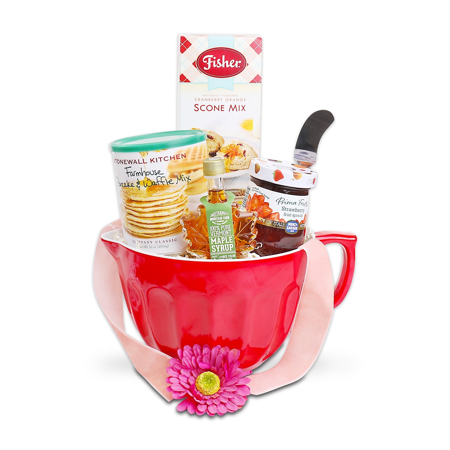 Cesta de regalo de repostería casera para la mañana