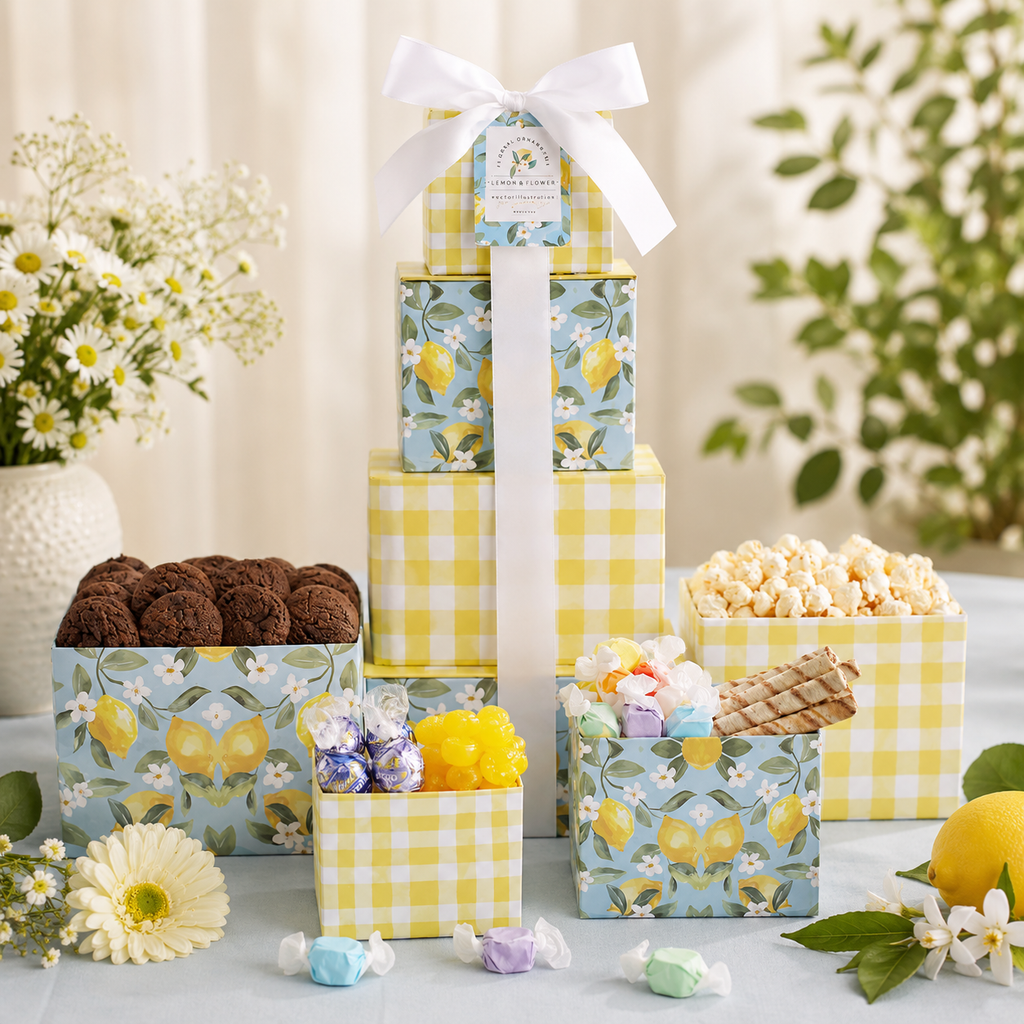 Torre de Regalos de Verano Sweet Sunshine Floral