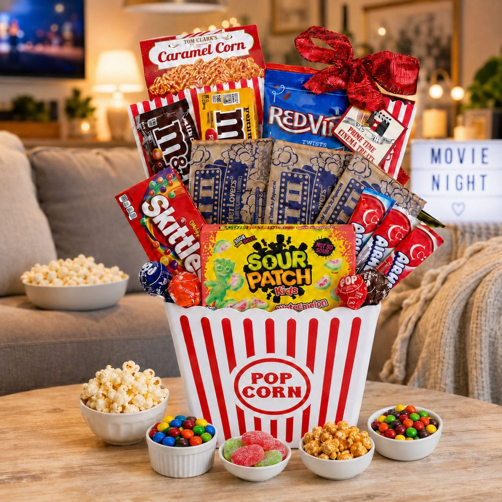 Cesta de regalo definitiva para la noche de cine
