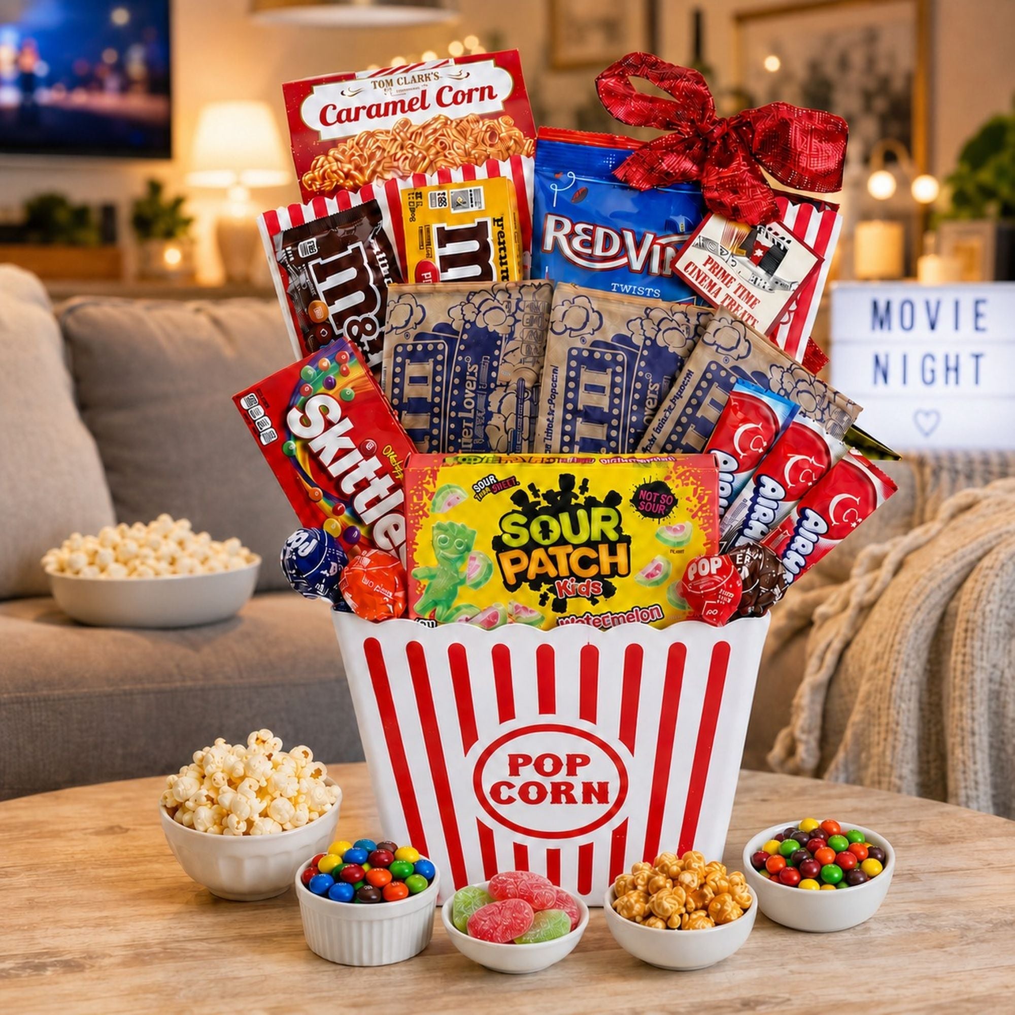 Cesta de regalo definitiva para la noche de cine