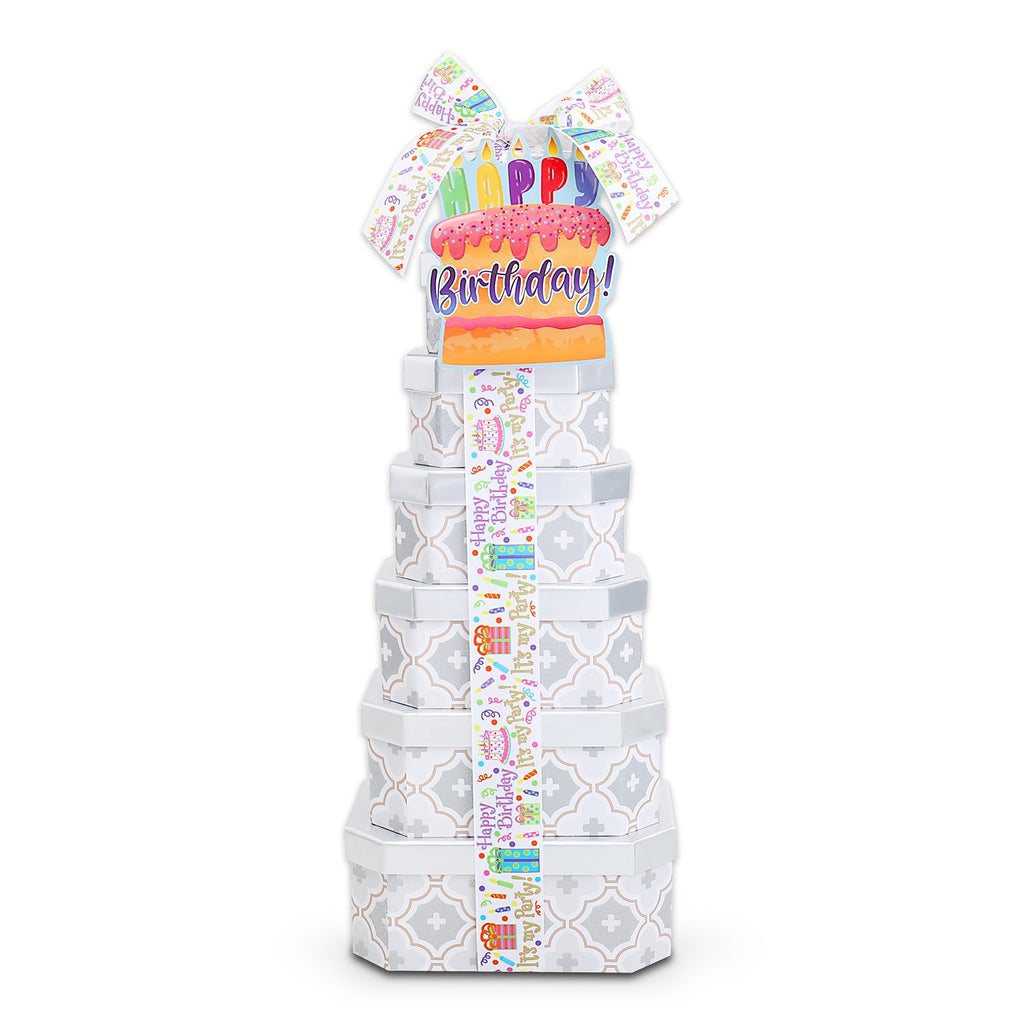 Torre de regalos de cumpleaños