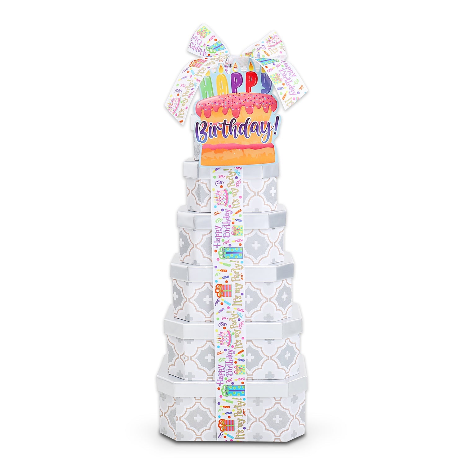 Torre de regalos de cumpleaños