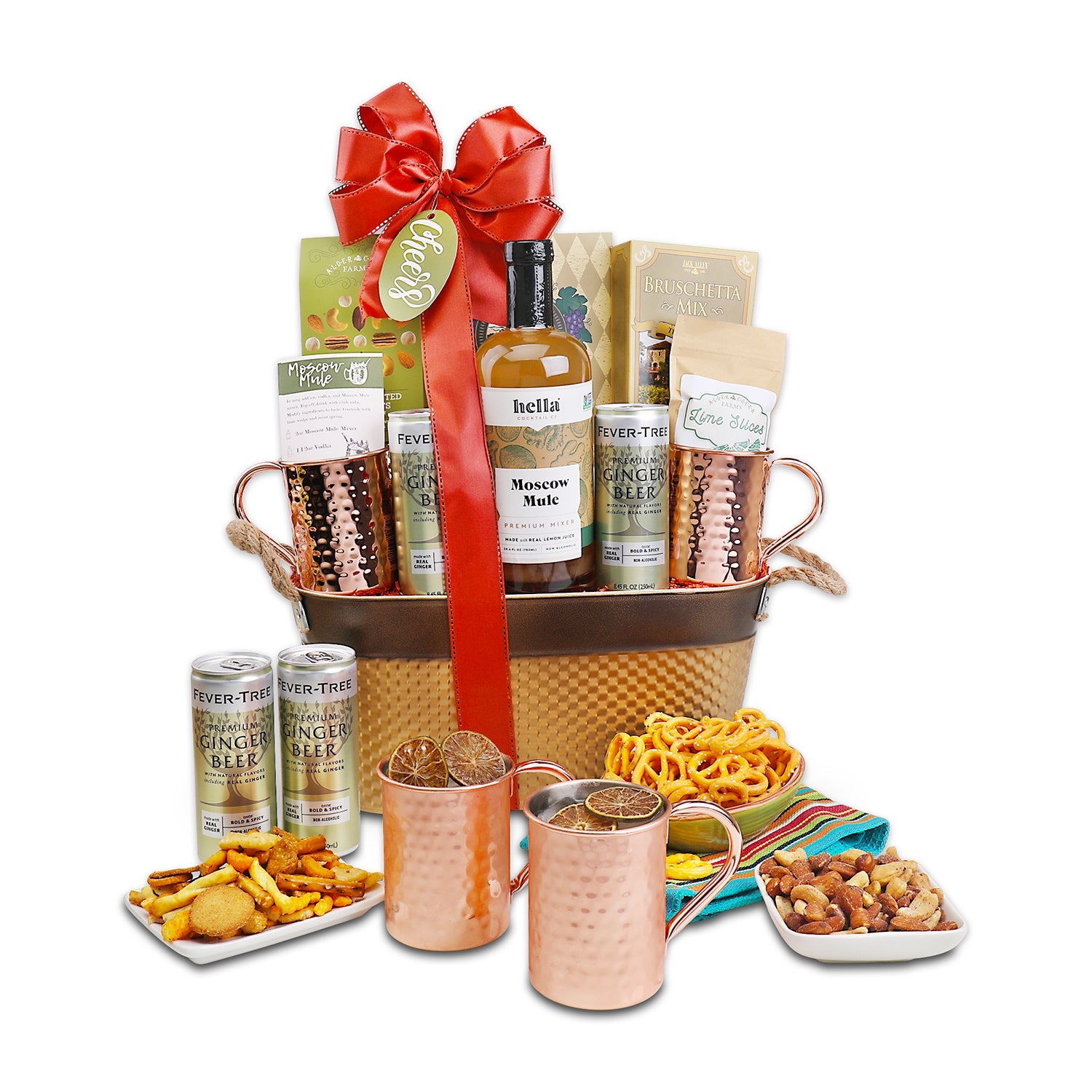 Cesta de Regalo de Cóctel Moscow Mule Artesanal