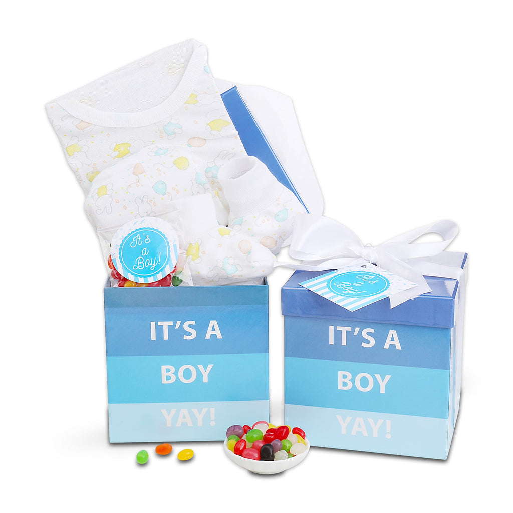Cesta de regalo para bebé recién nacido: ¡Es un niño!