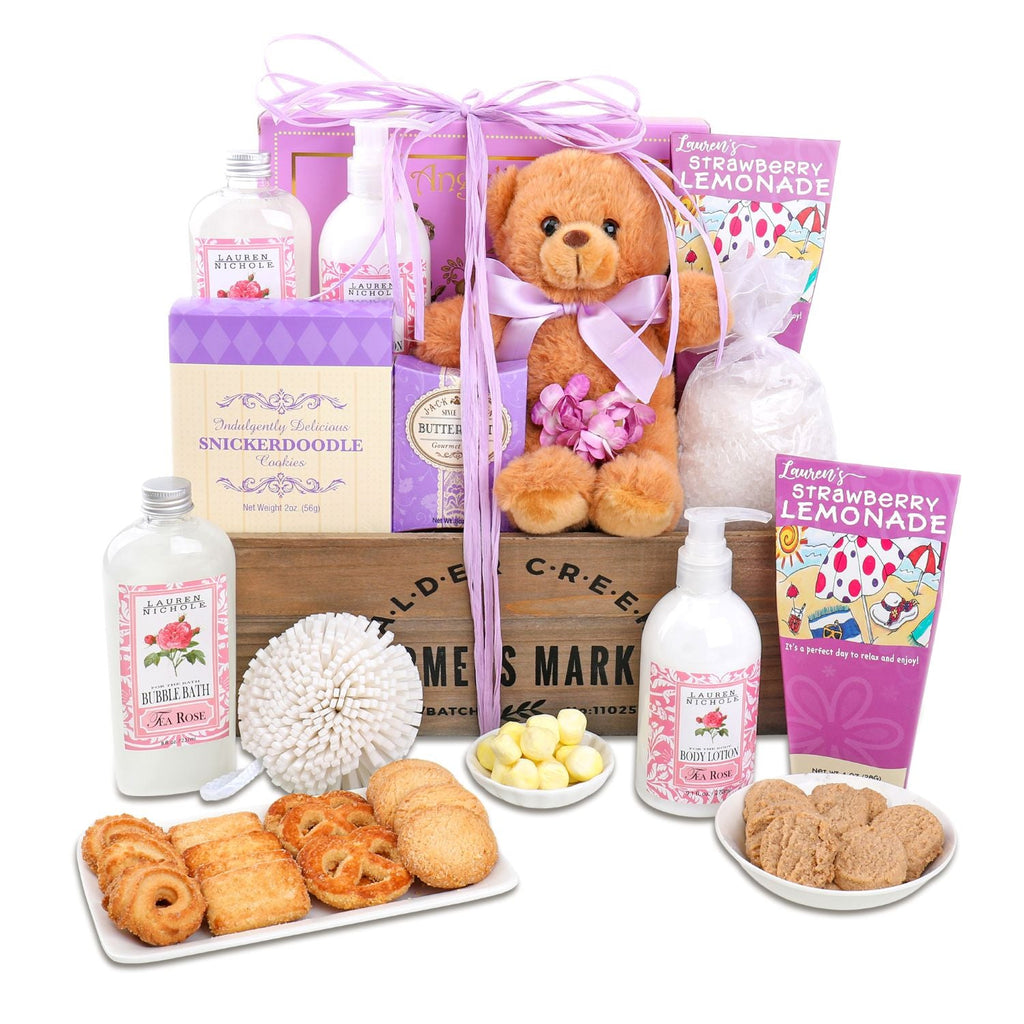 Cesta de regalo de spa "Rosa Consentida"
