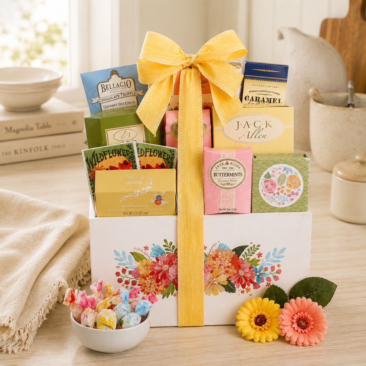 Cesta de regalo de galletas y dulces Sweet Moments
