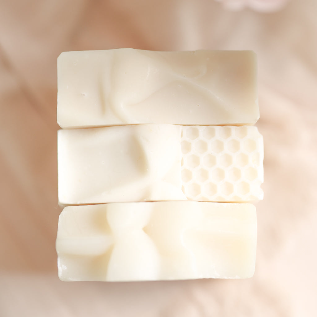 Trío de Jabones Artesanales sin Fragancia de Sebo + Leche de Cabra