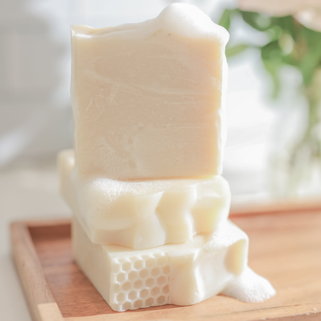 Trío de Jabones Artesanales sin Fragancia de Sebo + Leche de Cabra