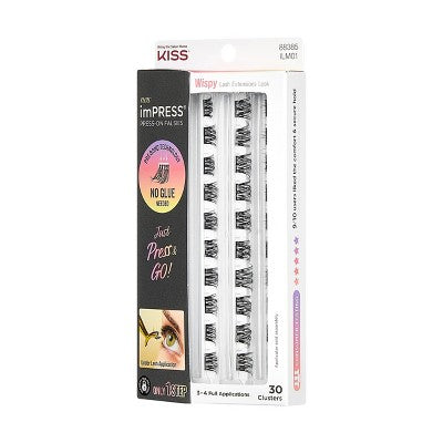 KISS Products imPRESS Pestañas Autoadhesivas Press-On, Repuesto Wispy, 30 unidades - Nuevo