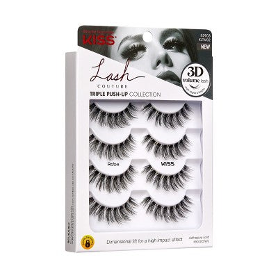 KISS Products Pestañas Postizas Lash Couture 3D Volume Robe 4 unidades - Nuevo