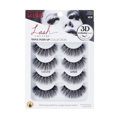 KISS Products Pestañas Postizas Lash Couture 3D Push-Up Babydoll 4u. - Nuevo