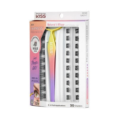 KISS Products imPRESS Pestañas Postizas Adhesivas Naturales y Tupidas 50 unidades - Nuevo