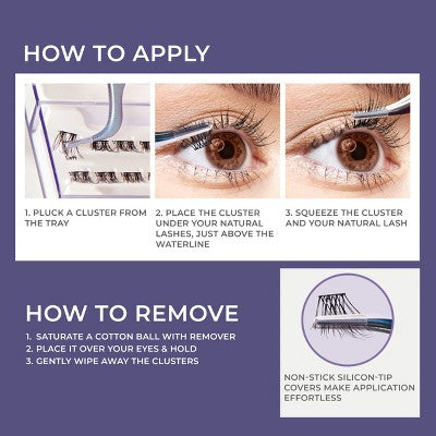 KISS Products imPRESS Pestañas Postizas Adhesivas de Larga Duración Demi Wispy 25 unidades - Caja Imperfecta