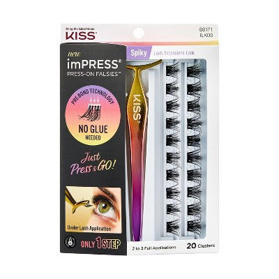 KISS Products imPRESS Pestañas Autoadhesivas Postizas Spiky 20 - Nuevo