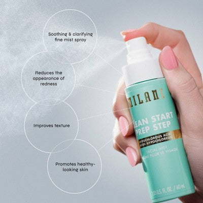 Milani Clean Start Prep Step Spray Facial de Ácido Hipocloroso 2.03 fl oz - Nuevo