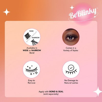 Pestañas Postizas Individuales BeBlinky, Tira Fina, Estilo Wispy, 120 unidades - Nuevo