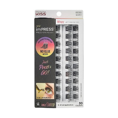 KISS Products imPRESS Pestañas Autoadhesivas Press-On, Repuesto Wispy, 30 unidades - Nuevo