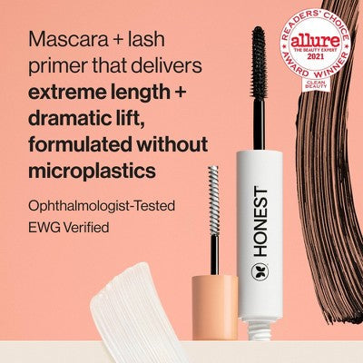 Honest Beauty Extreme Length Máscara de Pestañas y Prebase 2 en 1 0.27 fl oz - Caja Imperfecta