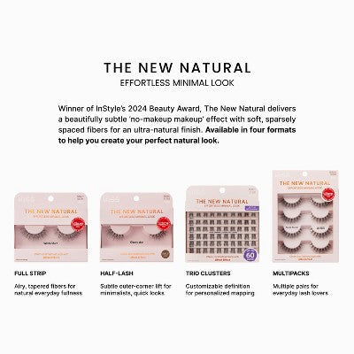 KISS Products El Nuevo Multipack de Pestañas Postizas Natural Trio 60 unidades - Caja Imperfecta