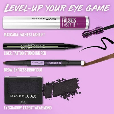Maybelline Falsies Lash Lift Máscara de Pestañas Voluminizadora y Alargadora Blackest Black 0.32 fl oz - Nueva