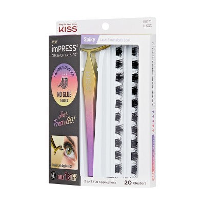 KISS Products imPRESS Pestañas Autoadhesivas Postizas Spiky 20 - Nuevo