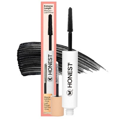Honest Beauty Extreme Length Máscara de Pestañas y Prebase 2 en 1 0.27 fl oz - Caja Imperfecta