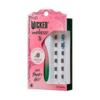 KISS Products Wicked X imPRESS Press-On Self Adhesive False Eyelashes Ozspresso 12ct - New