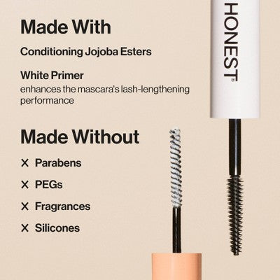 Honest Beauty Extreme Length Máscara de Pestañas y Prebase 2 en 1 0.27 fl oz - Caja Imperfecta