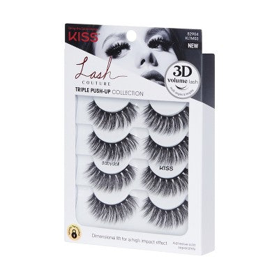 KISS Products Pestañas Postizas Lash Couture 3D Push-Up Babydoll 4u. - Nuevo