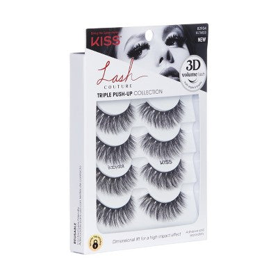 KISS Products Pestañas Postizas Lash Couture 3D Push-Up Babydoll 4u. - Nuevo