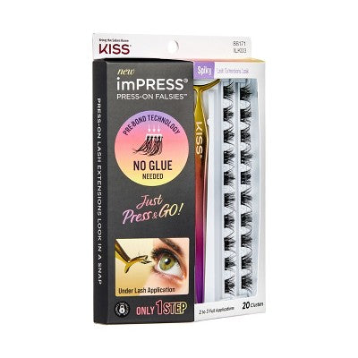 KISS Products imPRESS Pestañas Autoadhesivas Postizas Spiky 20 - Nuevo