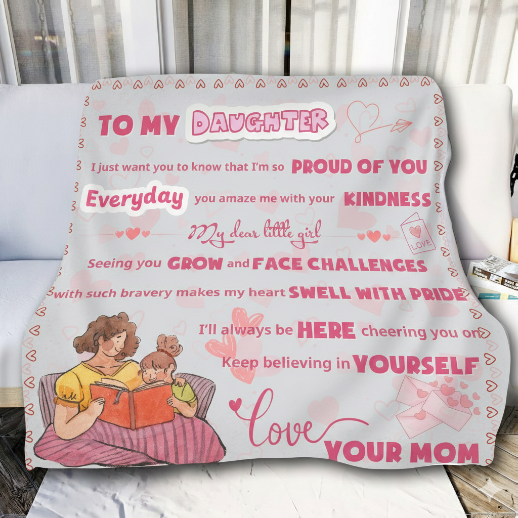 Manta de regalo especial para hija - Amor envuelto de mamá