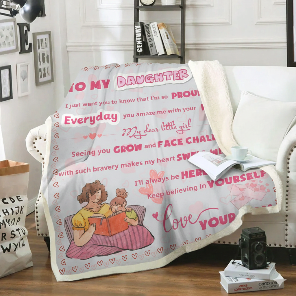 Manta de regalo especial para hija - Amor envuelto de mamá