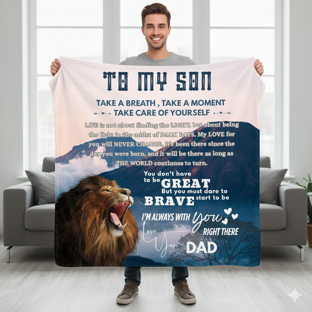 Manta de regalo especial para hijo - Un gran abrazo cálido de papá